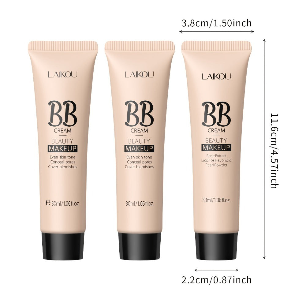 BB Cream 2 Pcs Set Waterproof, Pore-Minimizing Full Coverage Foundation with Blemish Concealer & Glycerin Hydration — image 6
