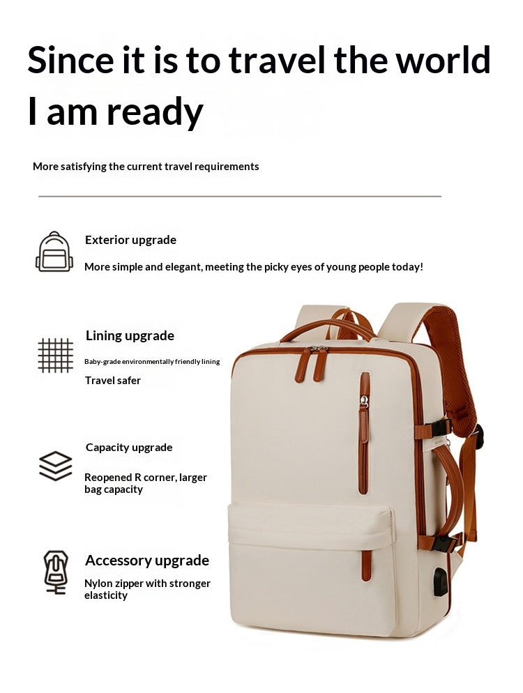 Business Travel Laptop Bag With Dual-Shoulder USB Charging Port