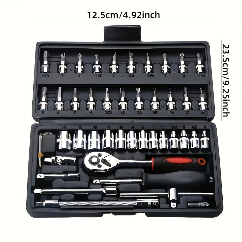 Emergency Vehicle Repair Tool Kit 45 to 171-Piece – Multi-Function Combination Wrench Set for Car, Bicycle & Motorcycle Outdo