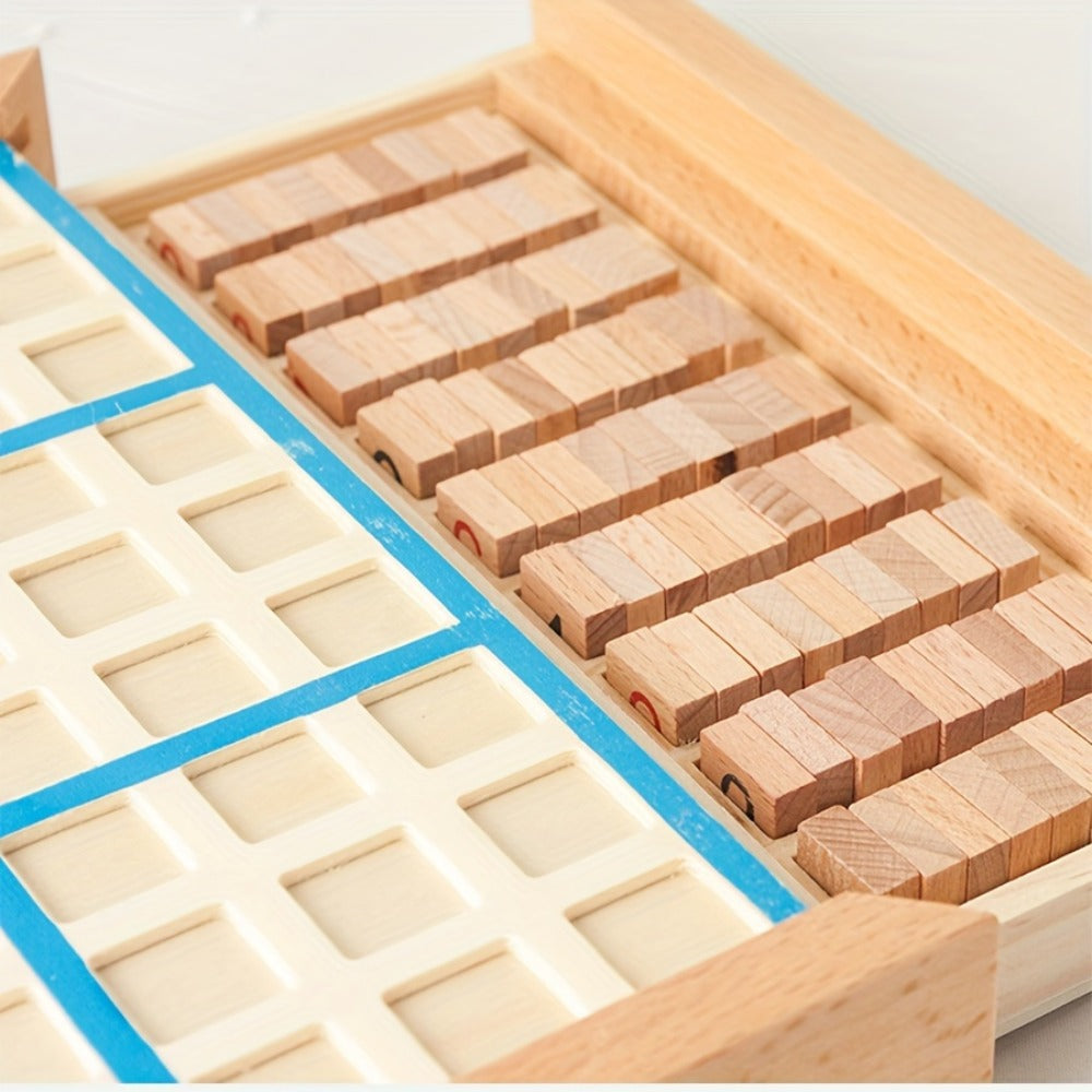 Wooden Sudoku Board Game for Kids & Adults, Logic Brain Teaser Puzzle with Challenge Cards, Number Thinking Educational Famil