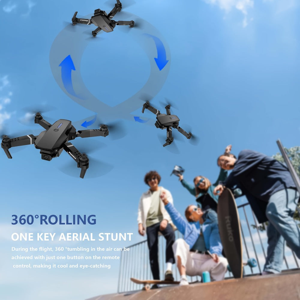 E88 Foldable Drone with Dual Camera with the Listed Color, Size or Set Options for Everyday Use — image 9