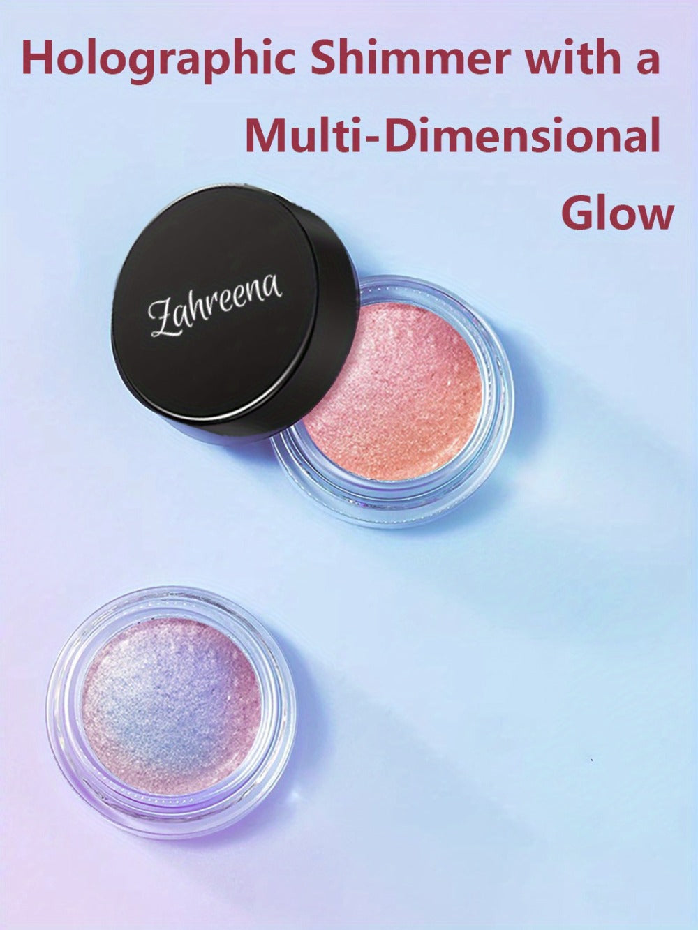 Holographic Glitter Eyeshadow Gel Jelly Shimmer Waterproof Long-Lasting Indigo Twilight Purple Blue Gradient Eye Makeup for P