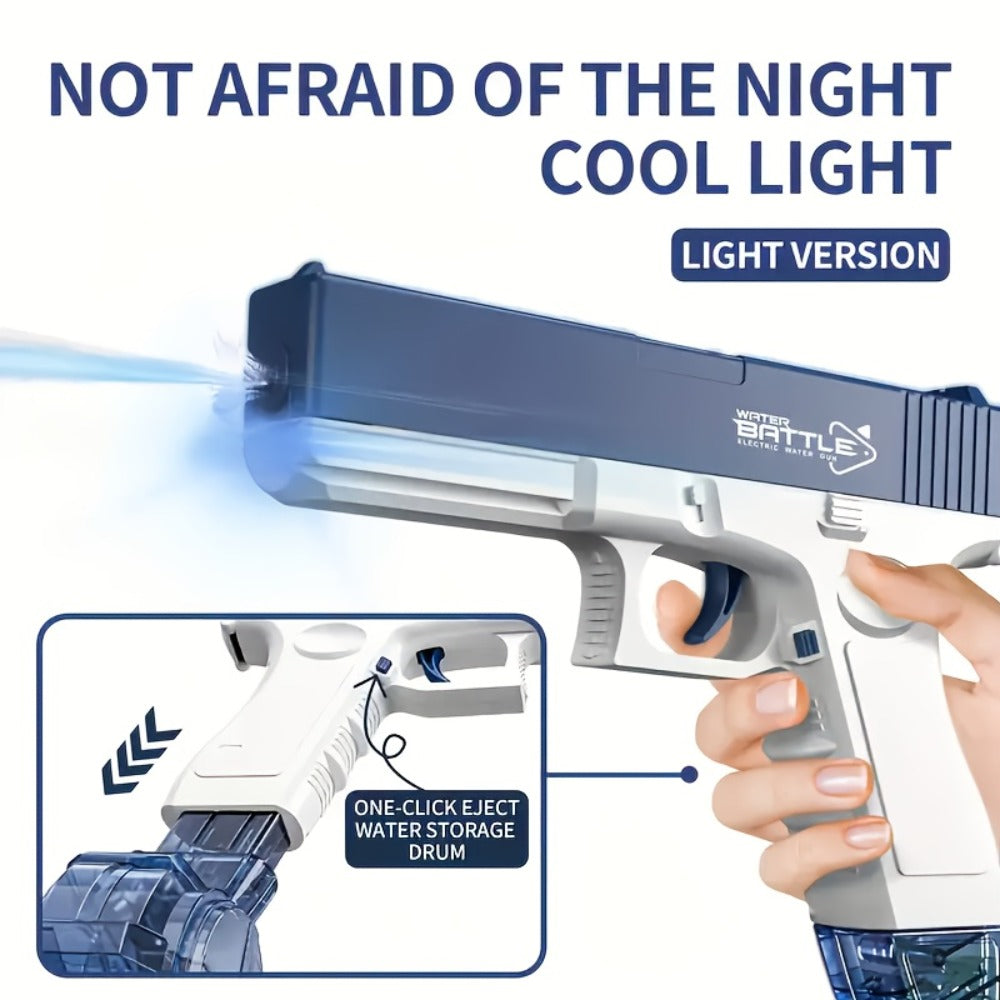 Compact Electric Water Blaster with 500cc and 60cc Detachable Reservoirs, Blue or Pink Body Design — image 5