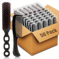 Disposable Hair Brush and Comb Set 50 Pack – Individually Wrapped Detangling Hairbrush with Fine Tooth Comb, Bulk Hygienic Ki
