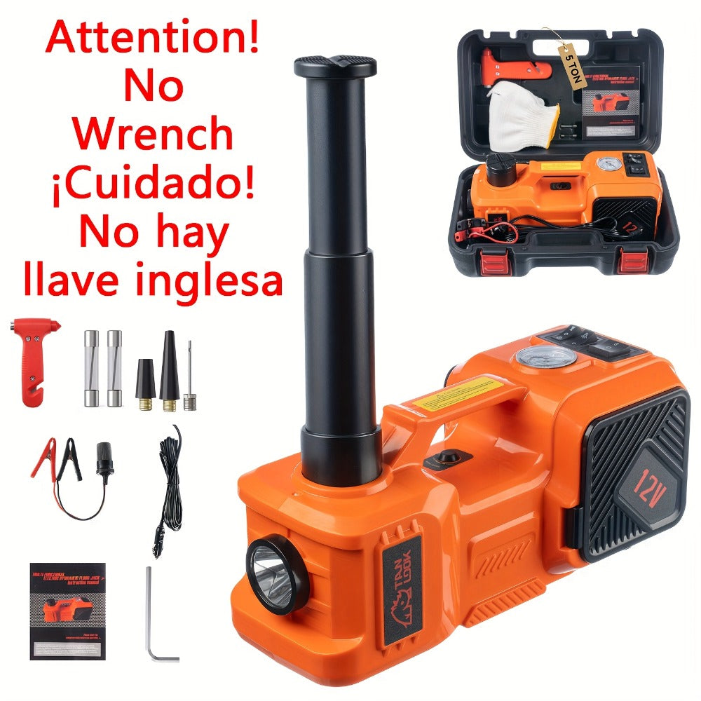 5 Ton Electric Hydraulic Car Jack with Built-in Air Pump – Portable Car Lift for SUV MPV Truck, Tire Replacement & Emergency 