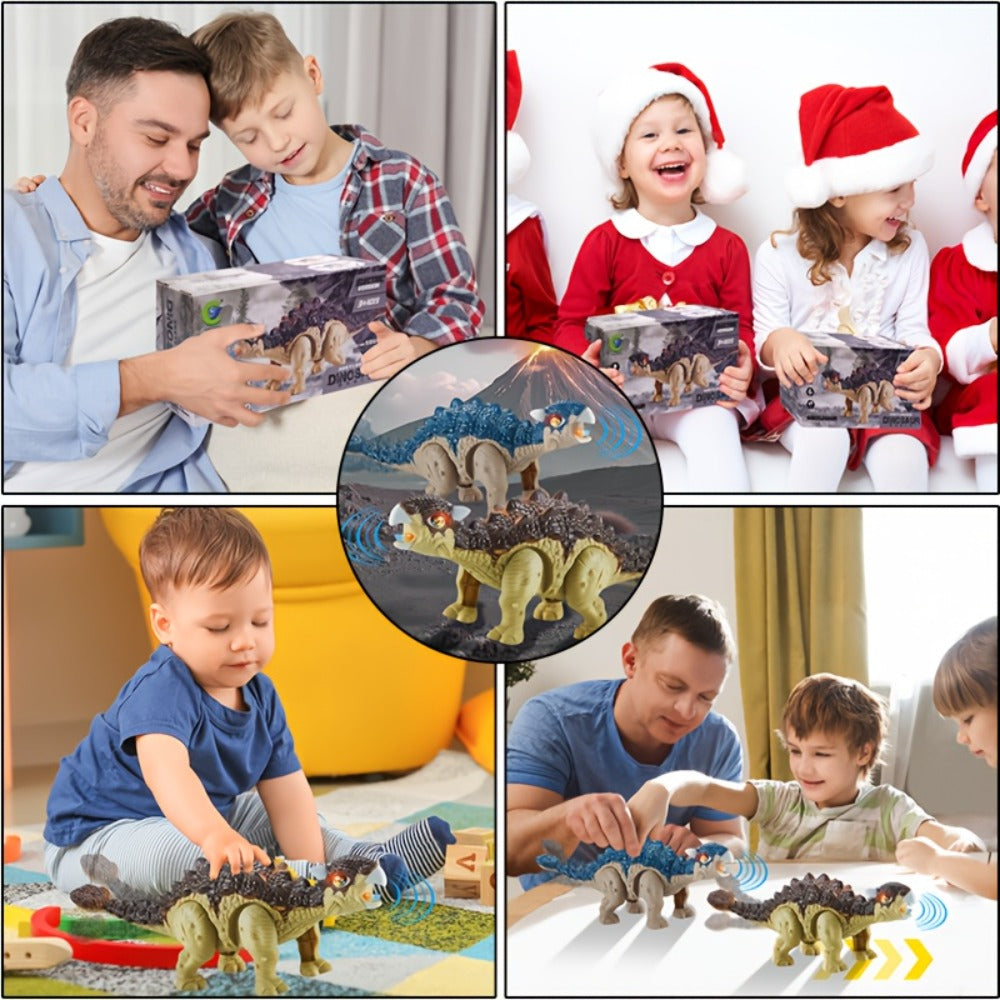 Battery-Powered Walking Ankylosaurus Dinosaur Toy with Roaring Sound and Random-Color Checkout — image 12