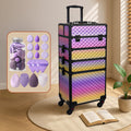 Makeup Train Case in a Large Rolling 4-in-1 Trolley Design with 360 Degree Swivel Wheels for Professional Salon Use — image 1