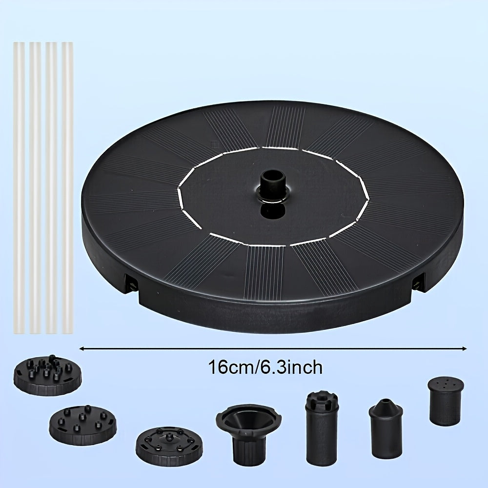 Floating Solar Fountain Pump with 16 cm Black Disc, Six-Nozzle Pictured Set and 1pc Checkout Option — image 2