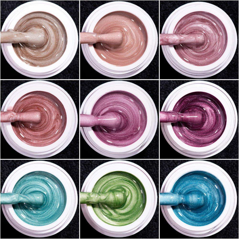 Nine-Color Cat Eye Gel Polish Jar Set with MORDDA Flower Order Shades and Included Magnetic Tool — image 12