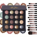 Eyeshadow Palette UCANBE 16-Shade Black Case with Matte-Shimmer-Metallic Mix and 15-Brush Set — image 10