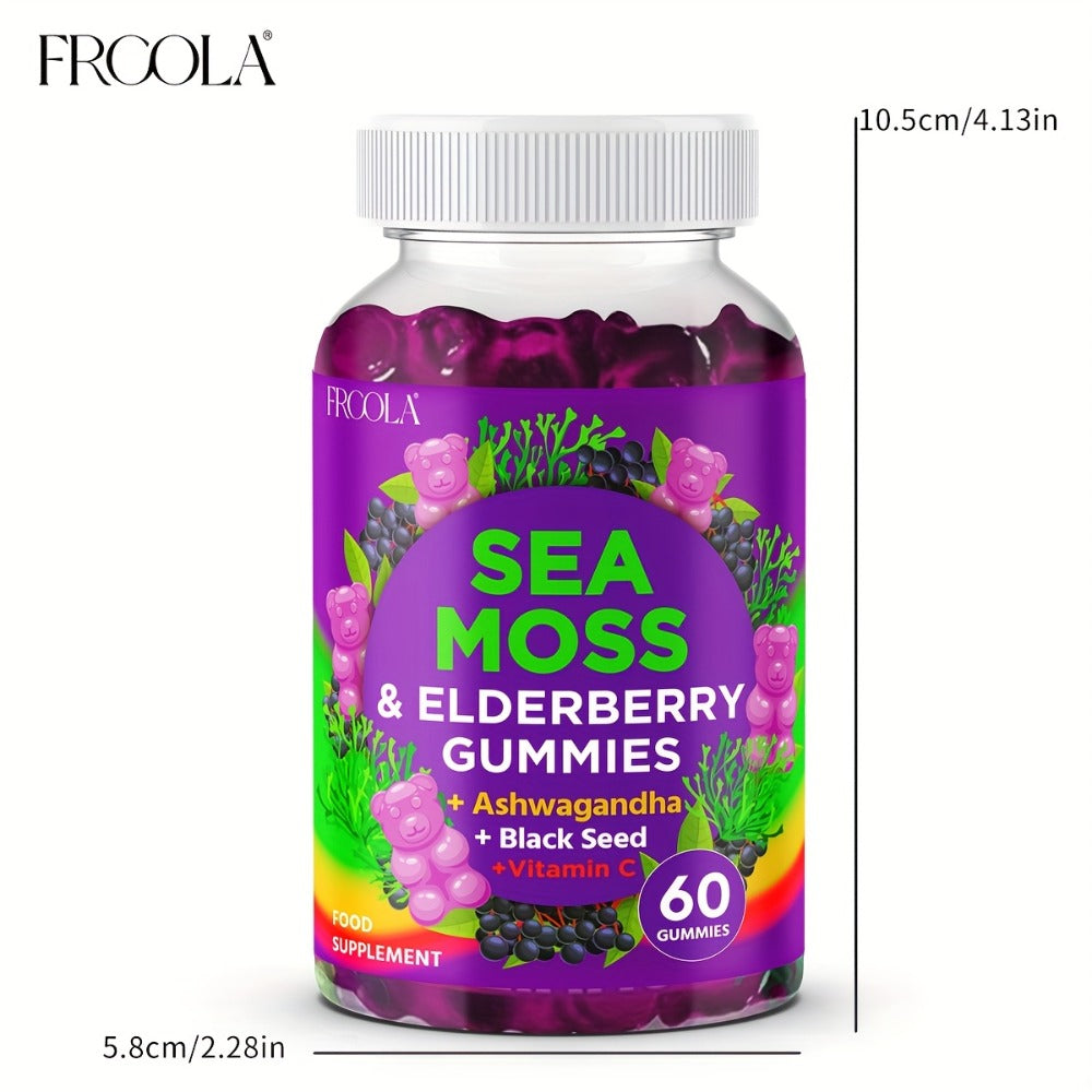 9-in-1 Sea Moss Gummies with Shilajit, Elderberry, Ginger, Turmeric, Ashwagandha & Black Seed Oil — image 4