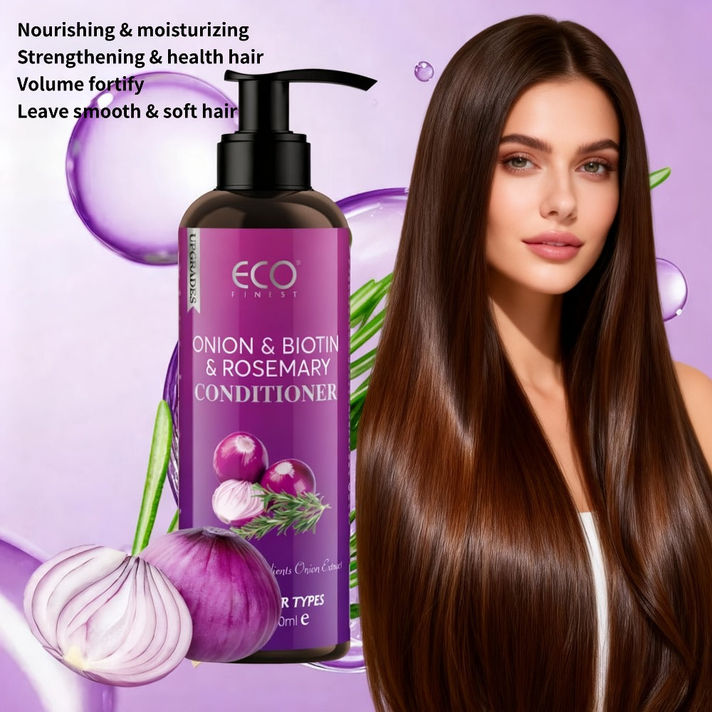 Shampoo and Conditioner Set Biotin & Rosemary with Onion Extract & Jojoba Oil – Hydrating Oil Control Hair Care for Dry Damag