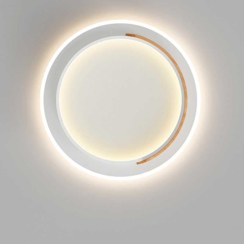 Log Ceiling Led Light Round Bedroom