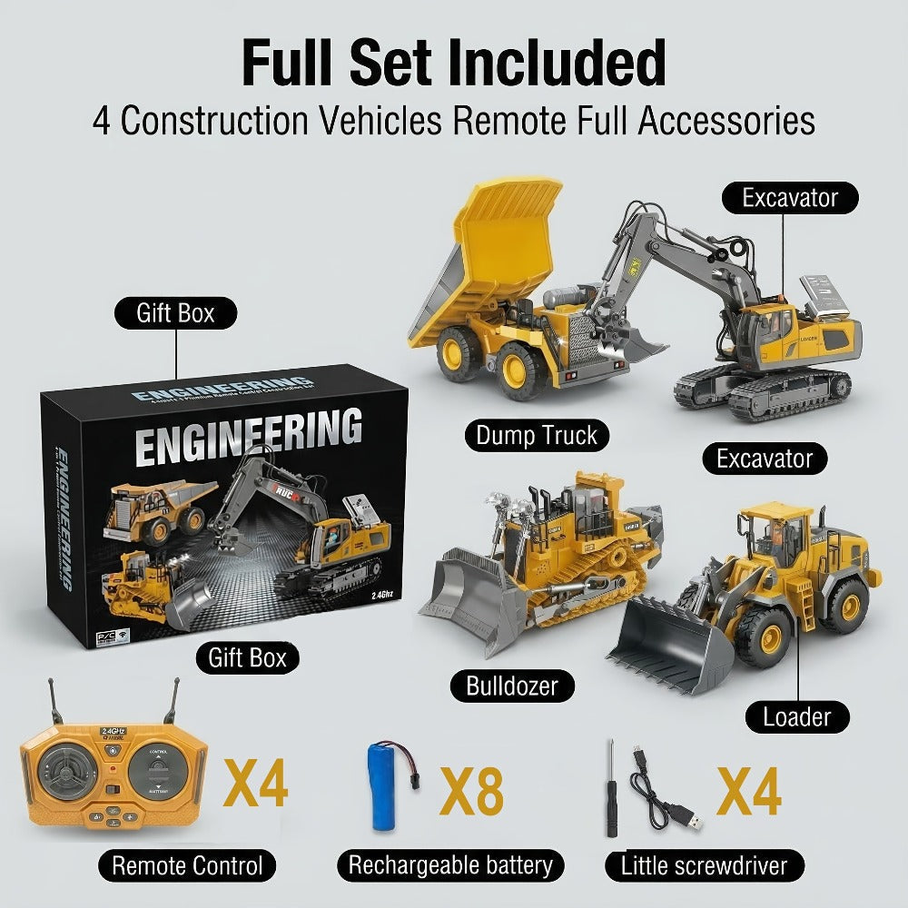 RC Construction Vehicle Set 2/3/4pcs with the Listed Color, Size or Set Options for Everyday Use — image 9