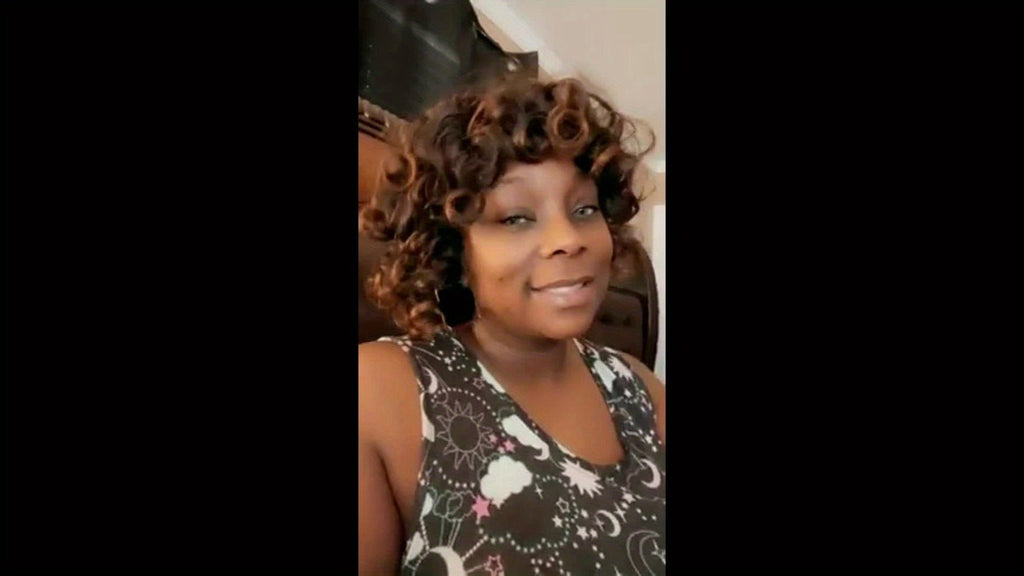 Synthetic Wig 14-Inch Kinky Curly Afro with Bangs in Black, Black-Brown or Golden 33/27 for Daily Style — image 12