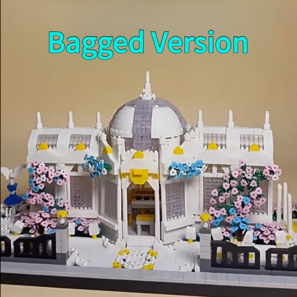 6700-Piece Garden Plaza Building Block Model in Boxed or Bagged Versions with Dome, Flowers and Fence — image 3