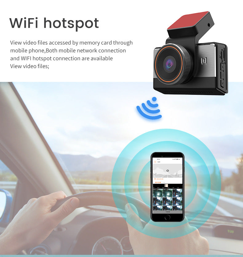 2K HD Wi-Fi Rearview Camera Car HD Dash Cam