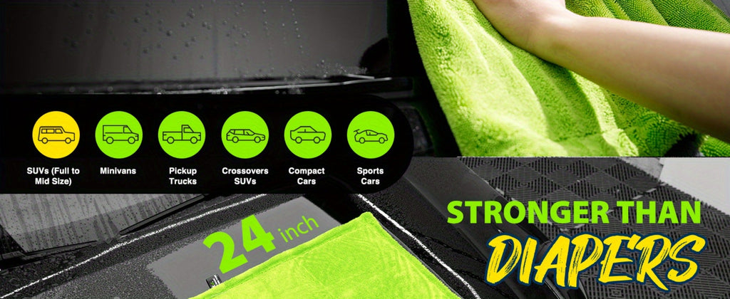 Car Drying Towel in 1400 GSM Microfiber with Two Size Options or Nine-Piece Wash Tool Bundle — image 12