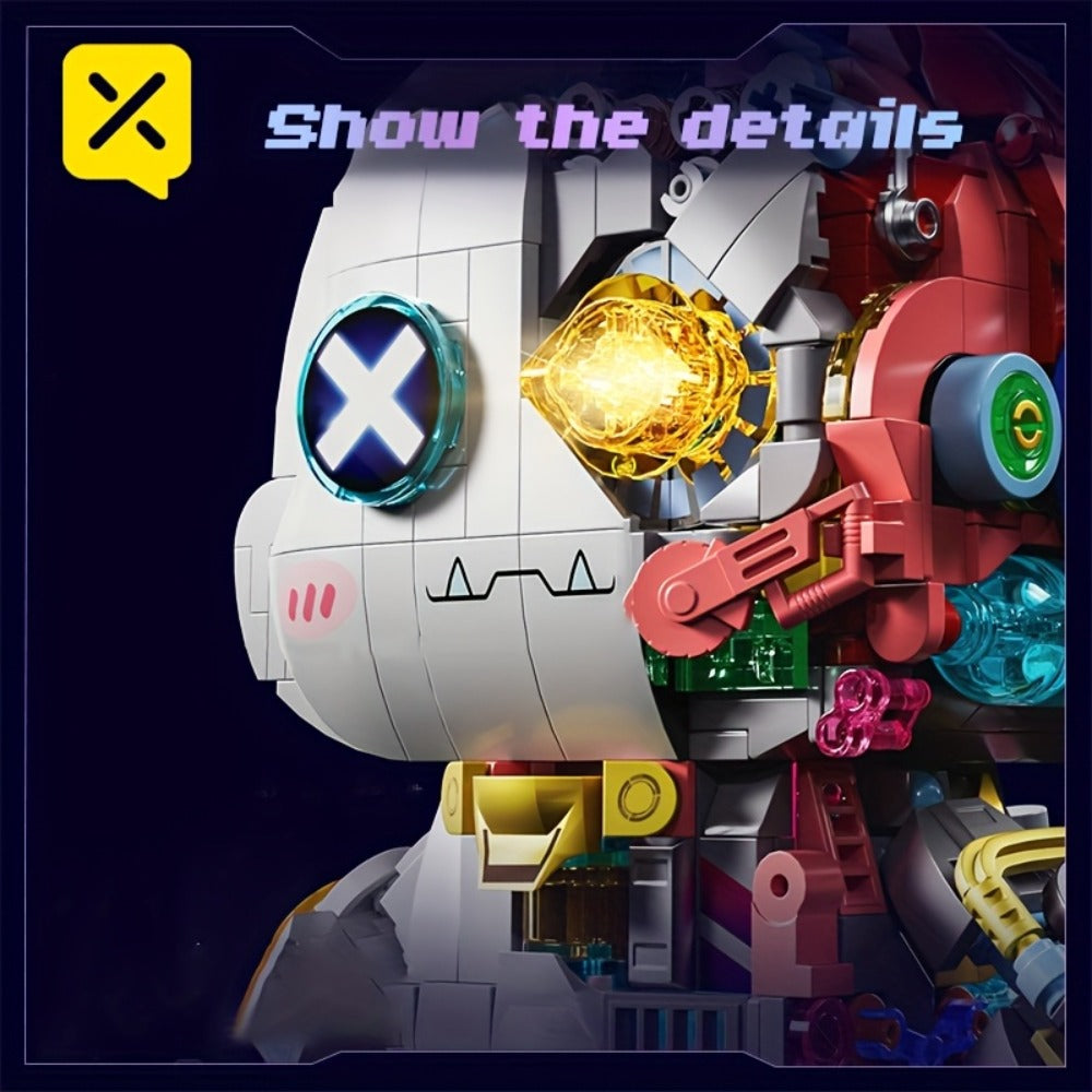 1377-Piece Mechanical Rabbit Building Block Model with Colorful Punk Styling and Rotating Limb Details — image 15
