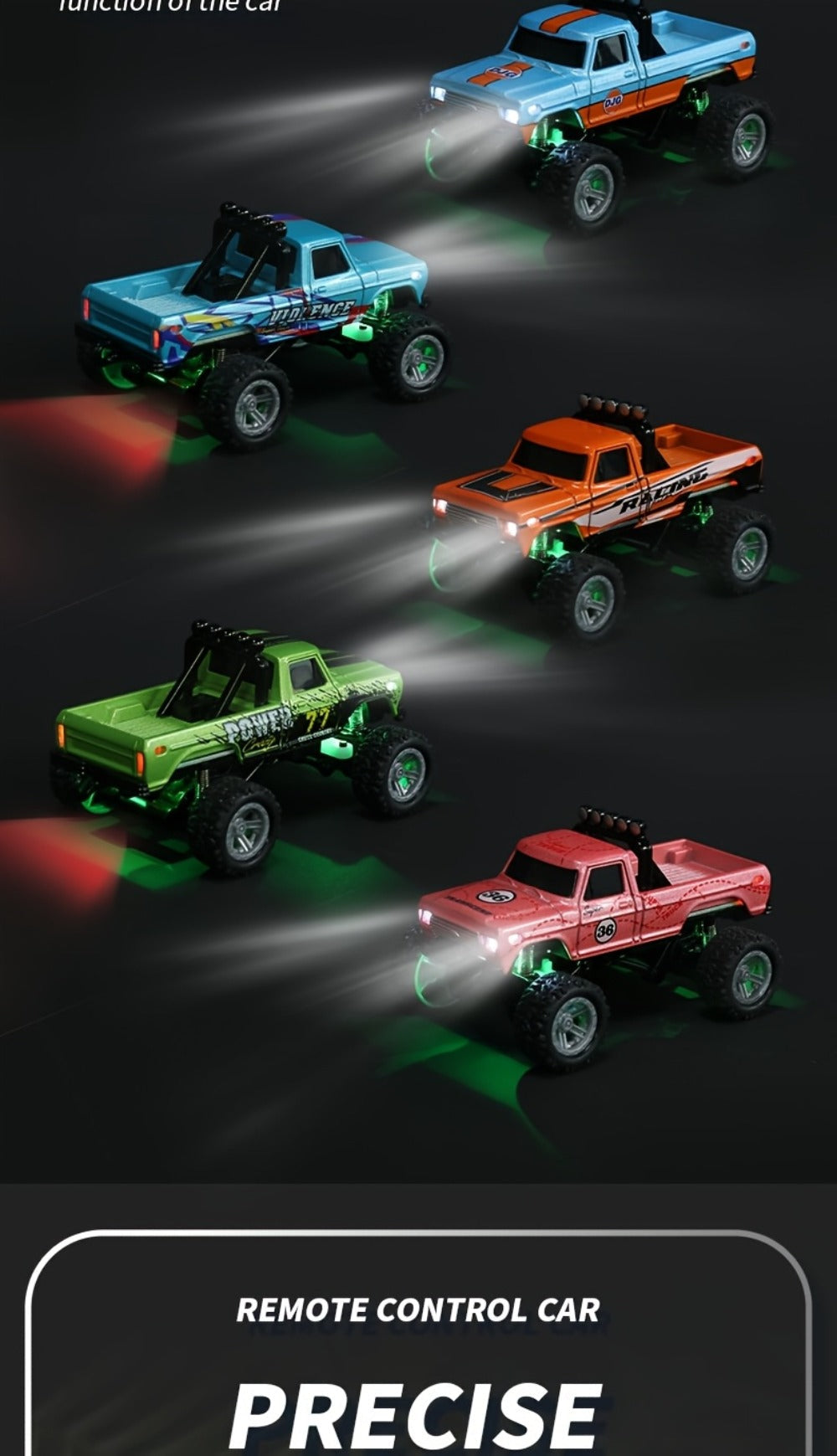 1:64 Scale Mini RC Car Alloy Off-Road Truck with Shock Absorbers – Pocket-Sized Remote Control Car for Boys Ages 6 7 8 9 10 —