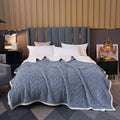 American Retro Blanket Thickening Winter Warm Double Layer Nap Sofa Cover Blanket