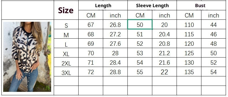 Jacket Zipper Coat Top Women
