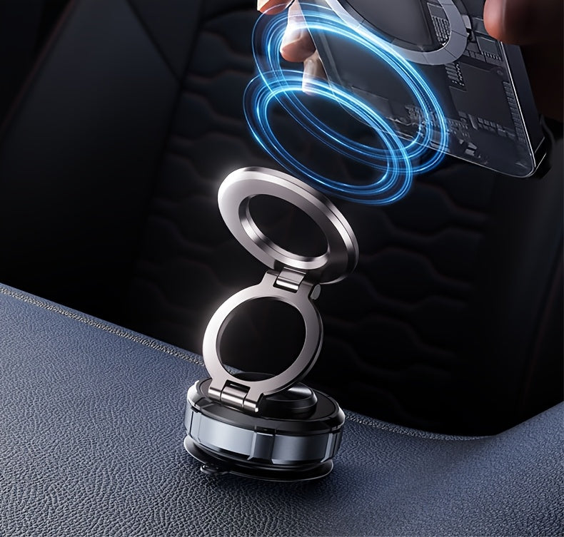 Magnetic Car Phone Mount with Vacuum-Style Dashboard Base and Swivel Joint and 360-Degree Bracket — image 12