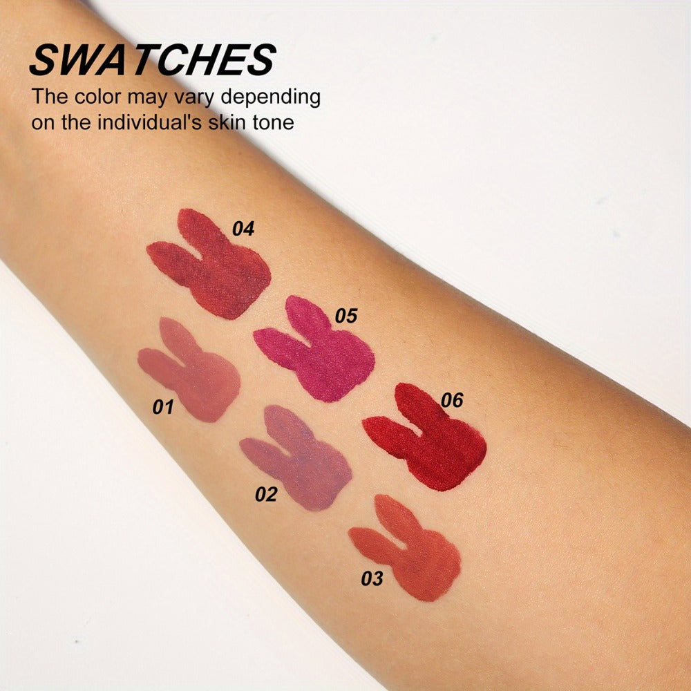 Liquid Matte Lipstick Set 6 Pcs Nude Shades Waterproof High Pigment Velvet Smudge Proof Lip, for Makeup, Travel and Everyday 