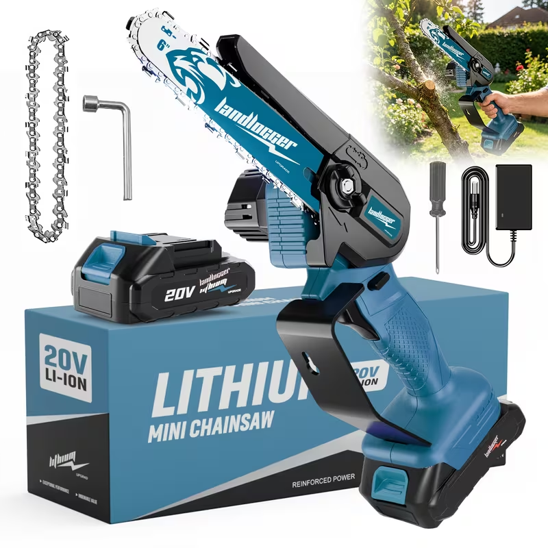 Mini Chainsaw Cordless 4 & 6 Inch Electric - Upgraded Portable Battery Chainsaw with Safety Lock — image 7