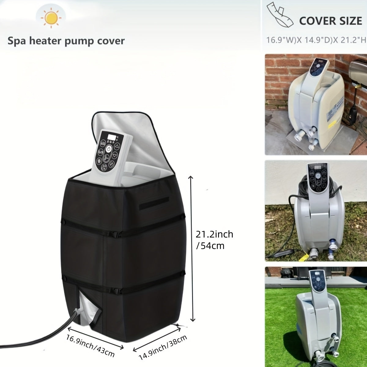 Hot Tub Pump Cover Insulated for Garden, Patio and Yard Use, with the Listed Configuration — image 4