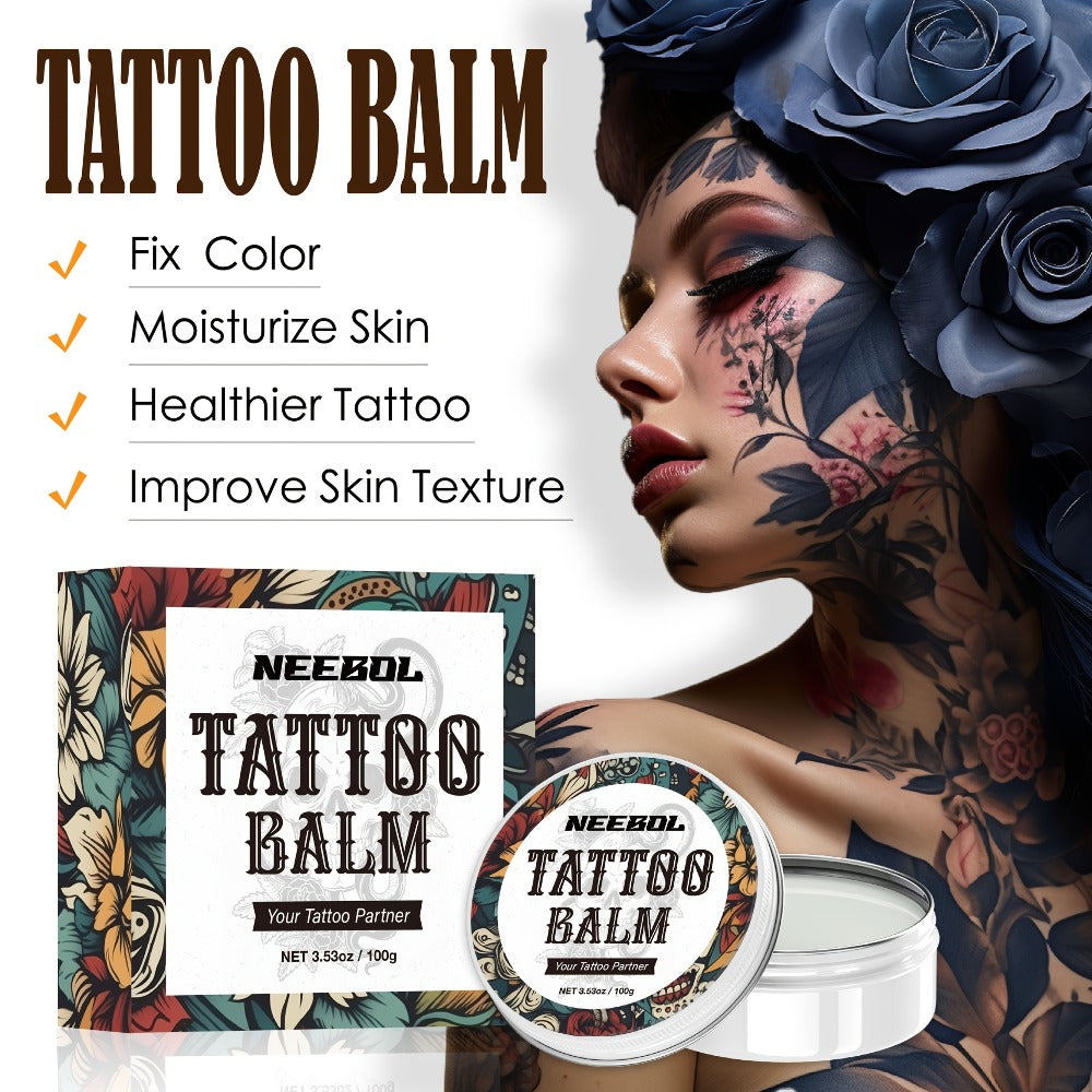 Tattoo Green Soap Cleaning Kit Neebol 8.5oz Concentrated Soap Squeeze Bottle Moisturizing Balm Cream Lint-Free Wipes Complete