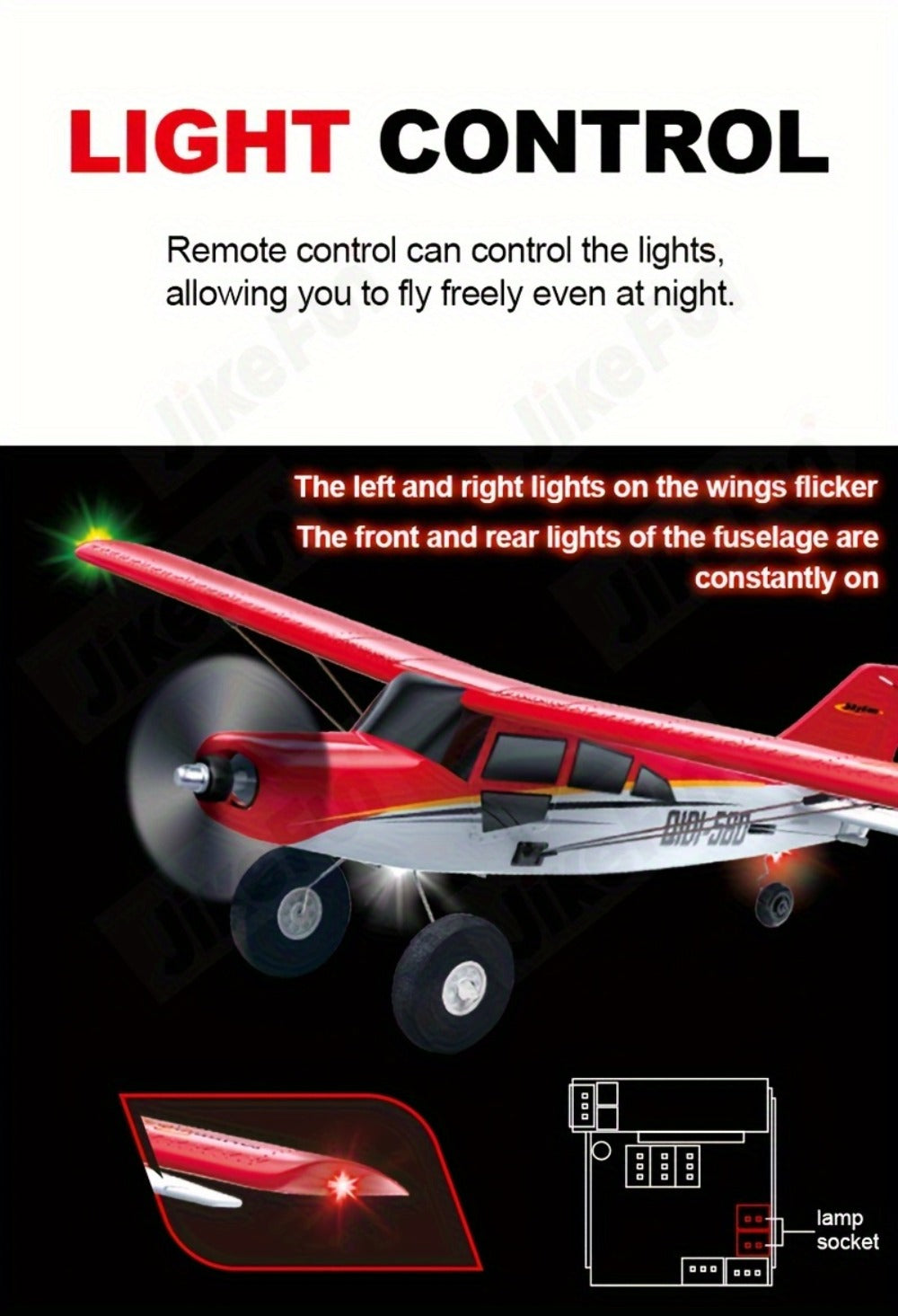 RC Airplane QIDI560 M7 Brushless Fixed Wing, 6-Channel 6-Axis Gyro Remote Control Plane with 3D Stunts — image 15