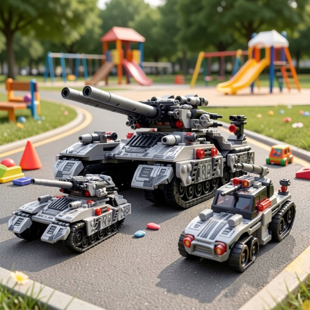 1628-Piece 8-in-1 Tank Building Block Model with White, Yellow, Bagged and Boxed Checkout Options — image 10