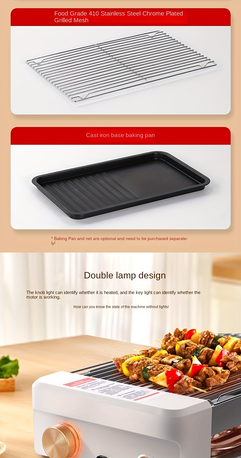 Sausage Grill 4-in-1 Multifunctional Electric Hot Dog Roller, Non-Stick Countertop Cooker with Adjustable Temperature — image