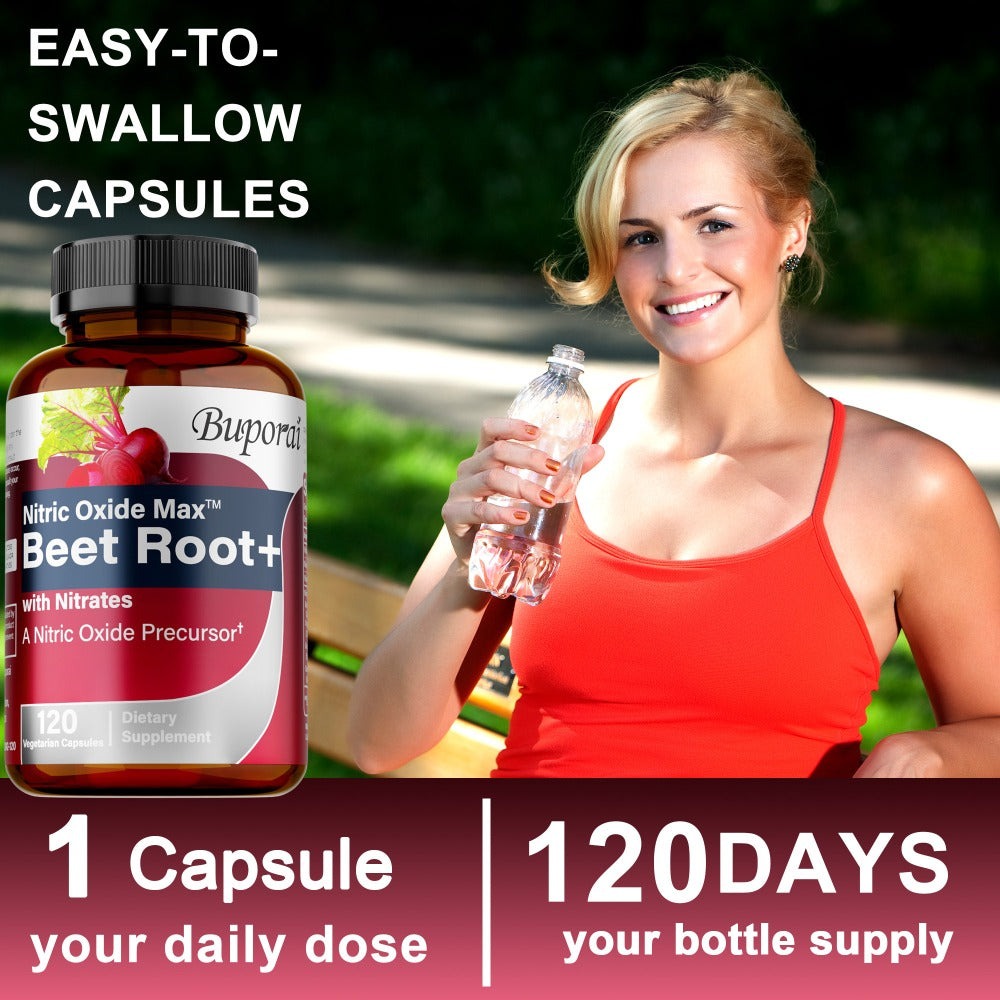 Dietary Supplement Beet Root Capsules with listed Nitrates, Black Pepper and Antioxidants, 120 Count — image 7