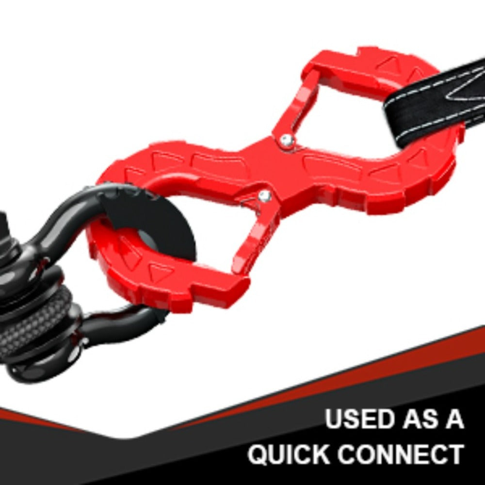 Off-Road Recovery Winch Hook D-Ring Shackle 3/8" 35, 000 LB G80 Heavy Duty Quick Release Tow Hook for RV Truck 4x4 Vehicle – 
