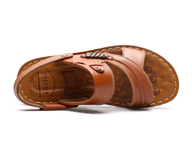 First Layer Cowhide Men's Sandals Summer Genuine Leather Sandals