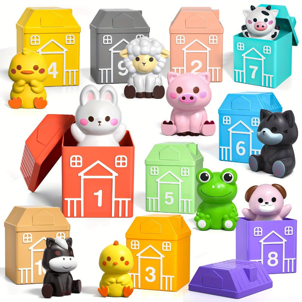 Farm Animal Toys Set 20 Colorful Figures, Educational Barnyard Playset for Toddlers Boys Girls Ages 3+ — image 1