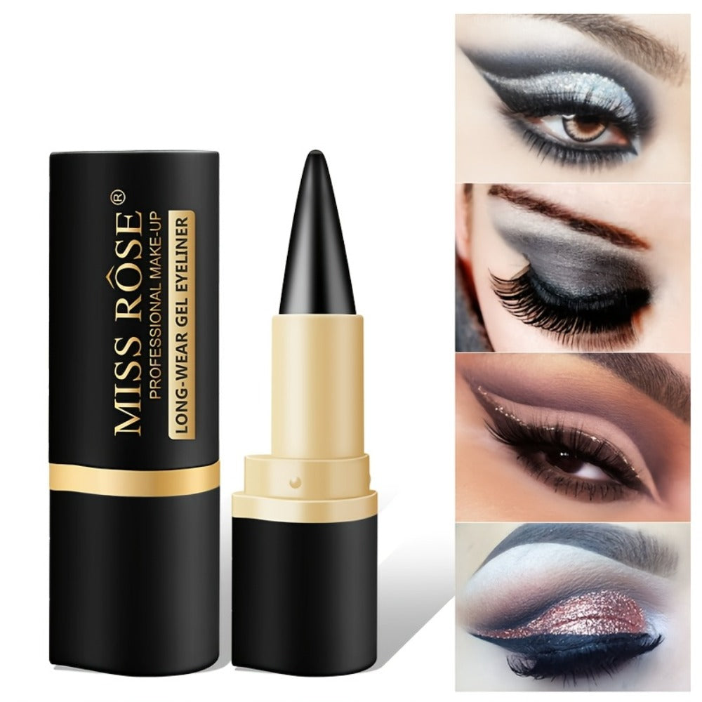 Creamy Gel Eyeliner Pencil Set 3pcs Black Waterproof Sweat-Resistant Smudge-Proof Matte Eye Liner — image 4