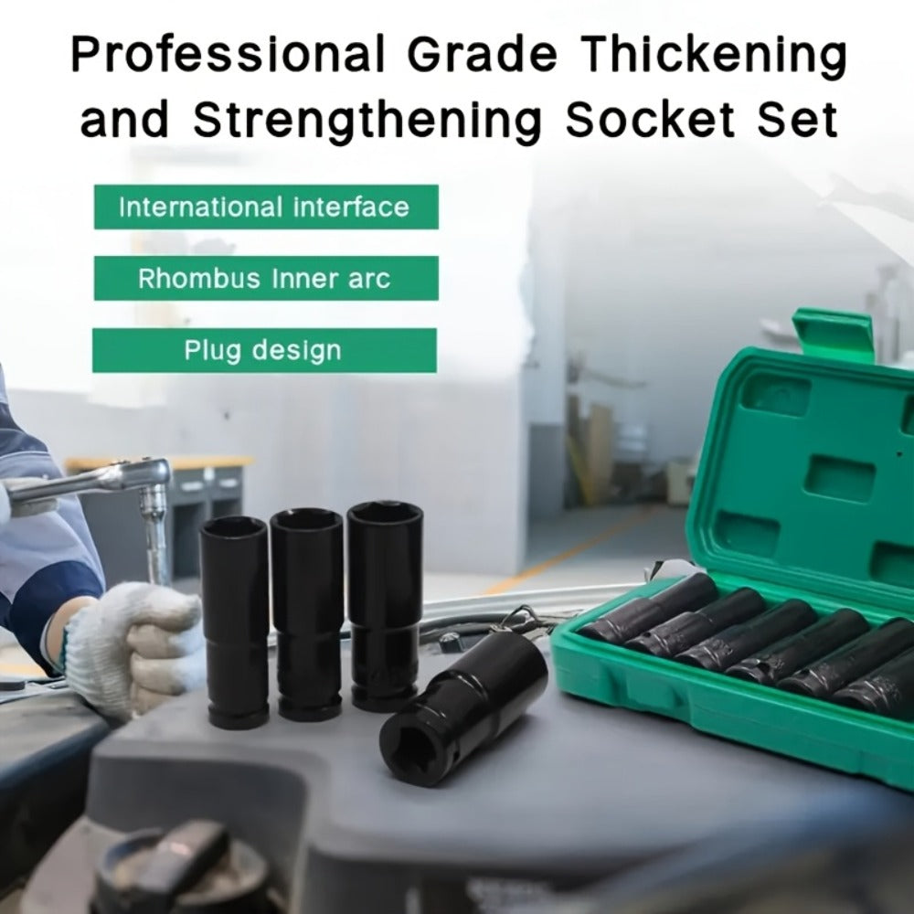 Half-Inch Drive Deep Metric Socket Set with 10- or 20-Piece Checkout Options and Green Carry Case — image 8