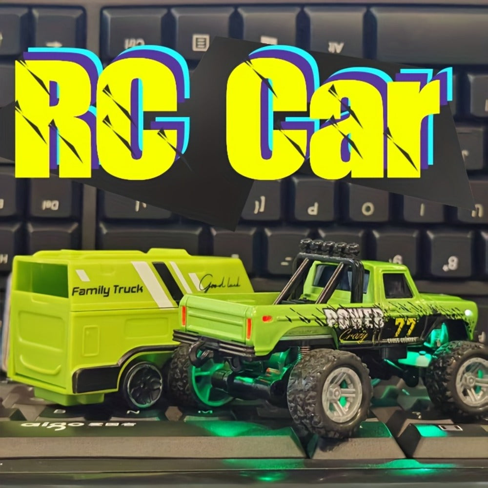 Mini Remote Control Pickup Truck with Detachable Trailer, Five Color Options and Spring Suspension — image 3