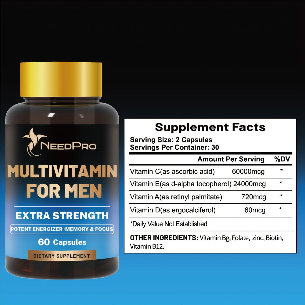 Dietary Supplement Men’s Multivitamin Capsules with Vitamins A, C, D, B6, B12, Zinc, Biotin and Folate — image 13