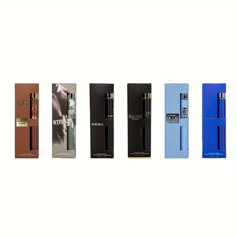 Men's Travel Cologne Gift Set 6-Pack 1.18 oz Each - 6 Distinct EDP Fragrances Sampler for Bath Time, Home Spa and Personal Ca