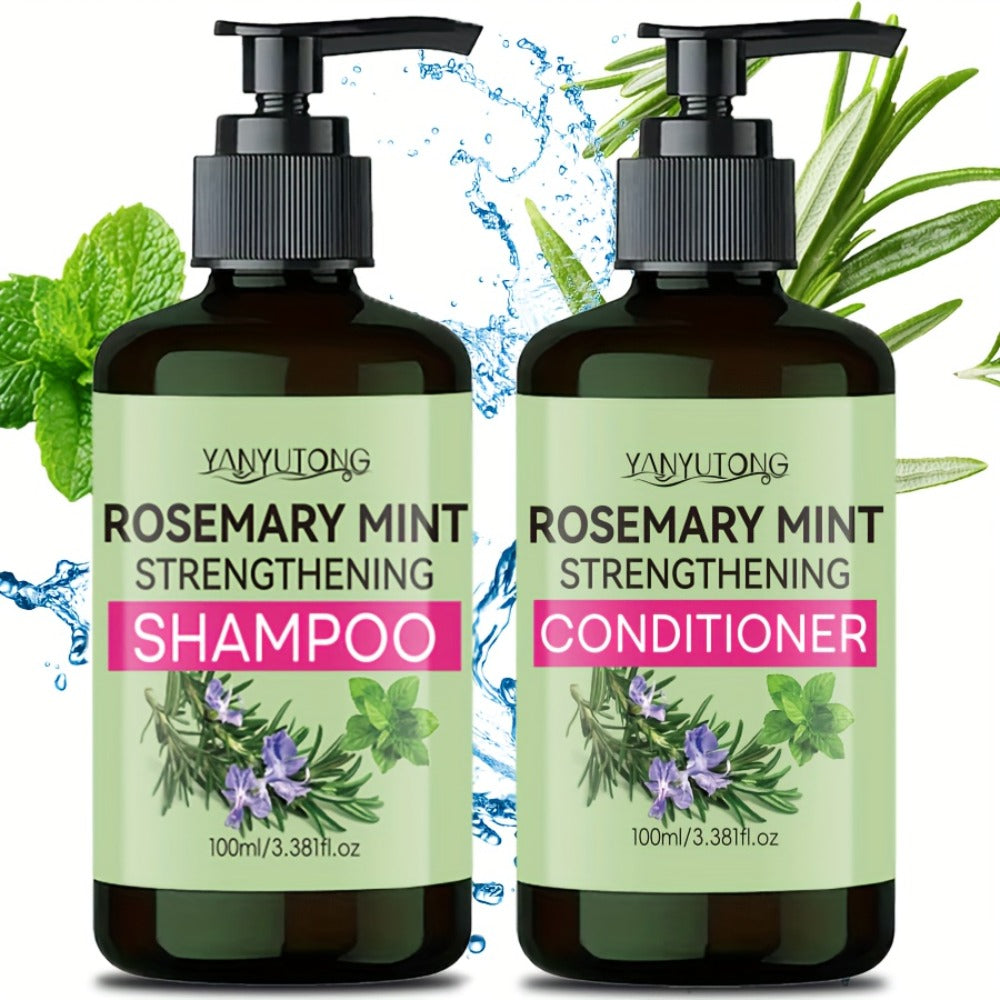 Rosemary Mint Shampoo & Conditioner Set with Rosemary Extract, Strengthening Hair Growth Formula — image 6