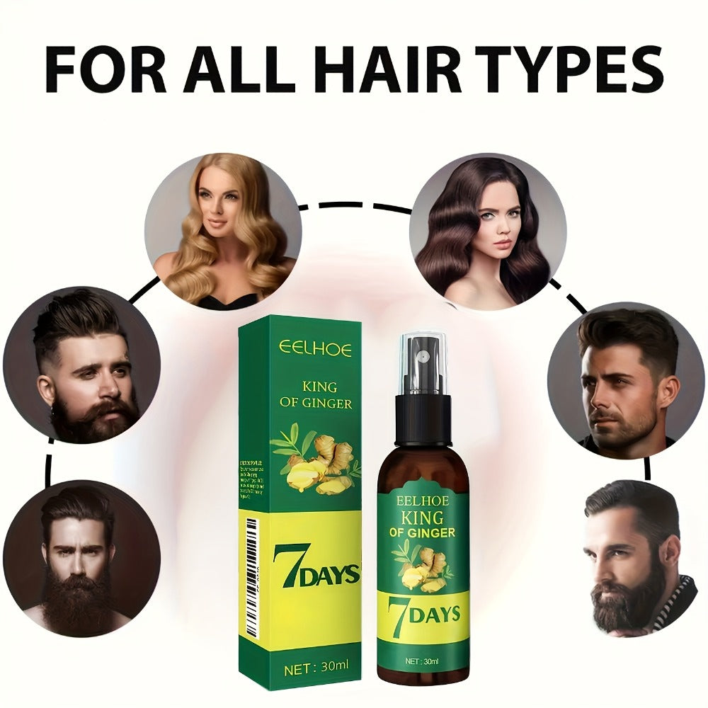 Ginger Root Hair Oil 2-Pack with Biotin Essence, Scalp Massage Treatment, Deep, 7-Day Strengthening & Nourishing Formula for 
