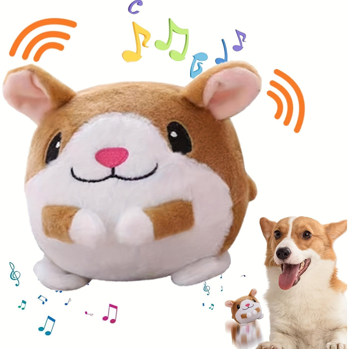 Dog Toy USB-Rechargeable Bouncing Character Ball with Recording and Music Modes in Five Styles — image 4
