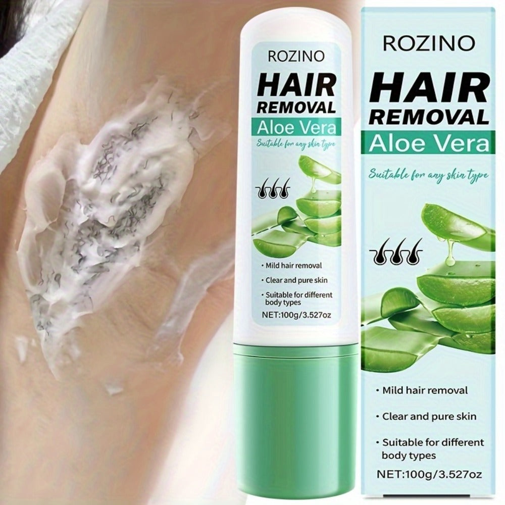 Hair Removal Cream ROZINO 100g Aloe Vera and Squalane Tube with Carton for External Body Grooming — image 10