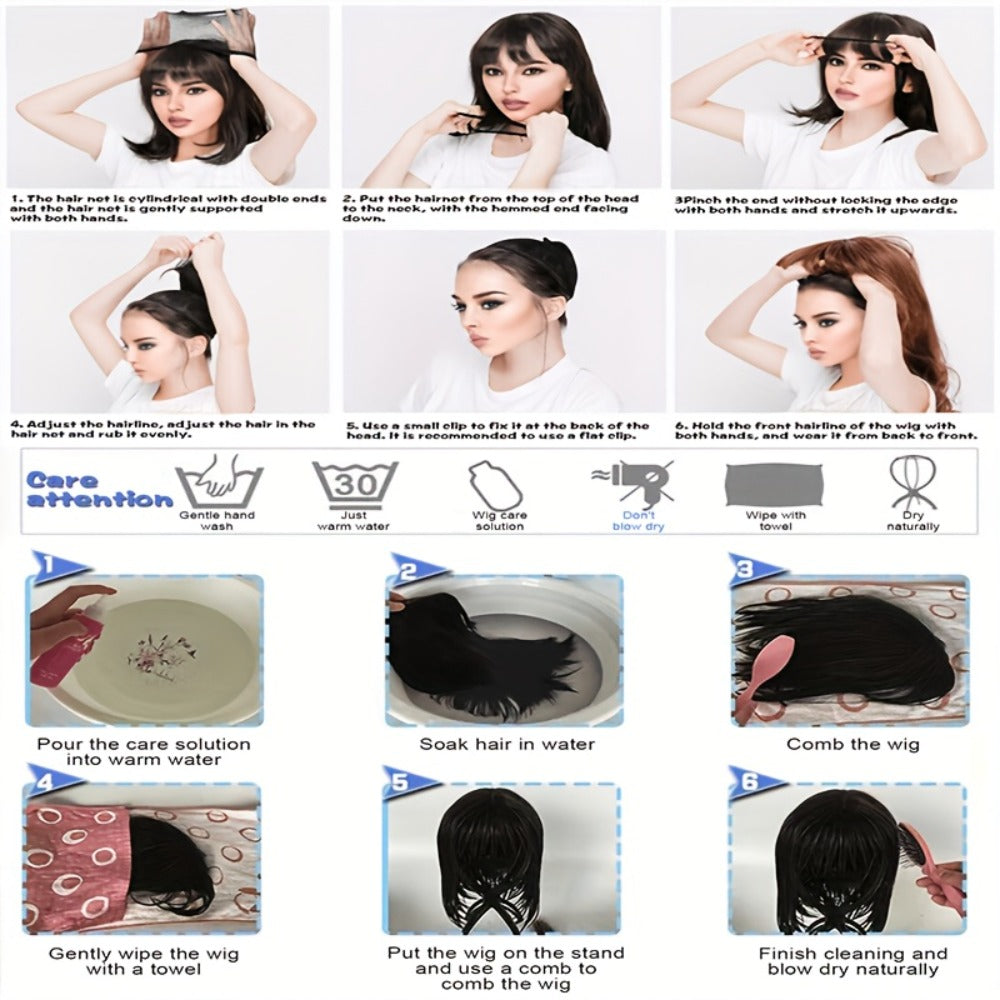 Synthetic Wig 26-Inch Light Golden Loose Waves with Bangs and Glueless Rose Net Cap for Daily Styling — image 8