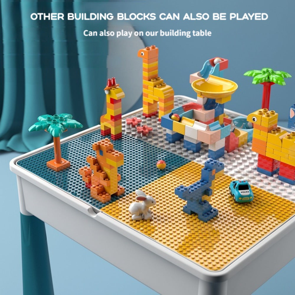 Kids Building Block Table & Chair Set with Storage Boxes with the Listed Color, Size or Set Options for Everyday Use — image 