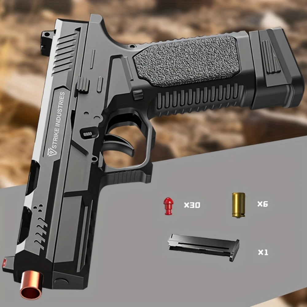 G17 Bullet Toy Gun for Boys, Rapid Fire Foam Dart Blaster Pistol, Realistic Textured Grip, Outdoor Shooting Game Toy — image 